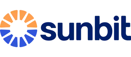 Sunbit logo featuring orange and blue circular design with company name text.
